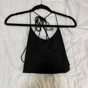 Strap back crop top